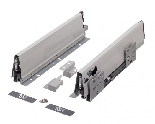 K-StrongBox zásuvka H204/270mm, reling hranatý horní, šedá