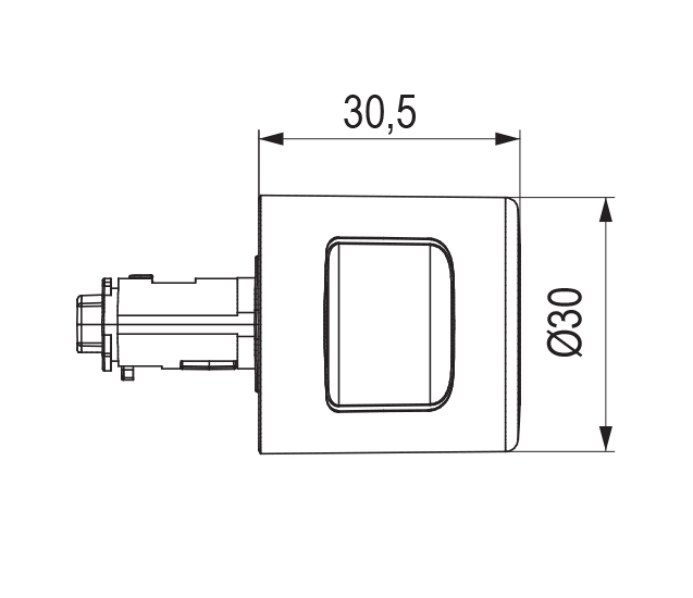 LEHMANN Zámková knopka P2/P4 42.2 levá, matný nikl