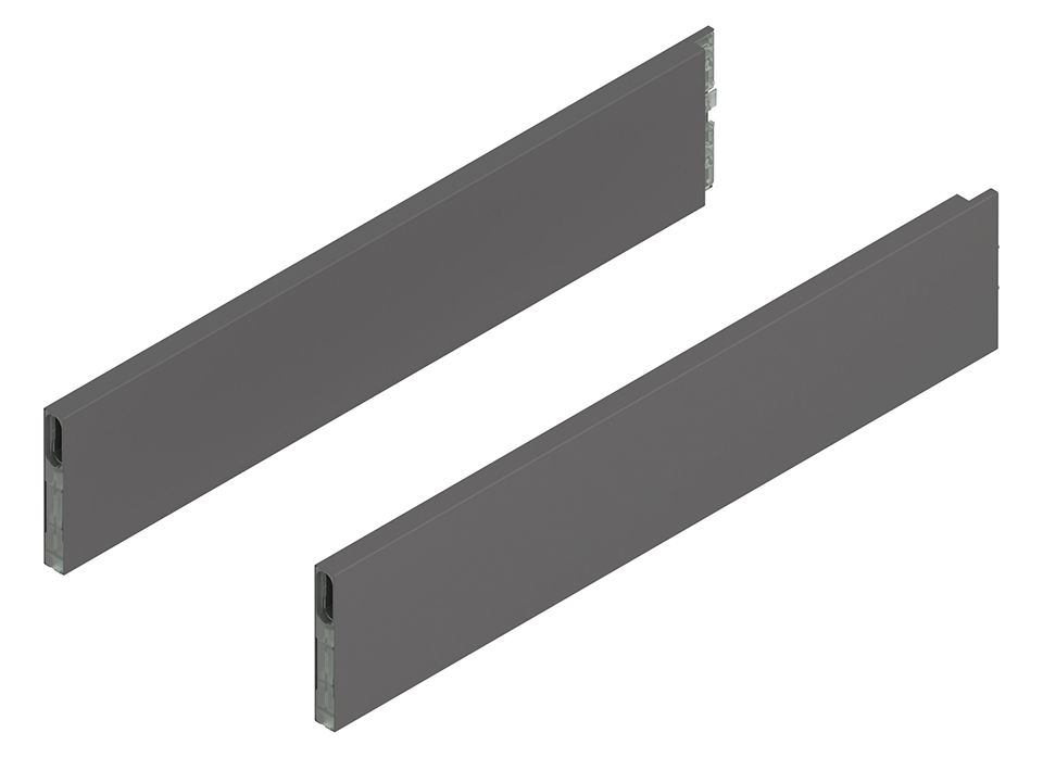 K-BLUM Merivobox, zásuvka E boxcap 450mm/70kg, tmavě šedá OG, vnitřní, reling