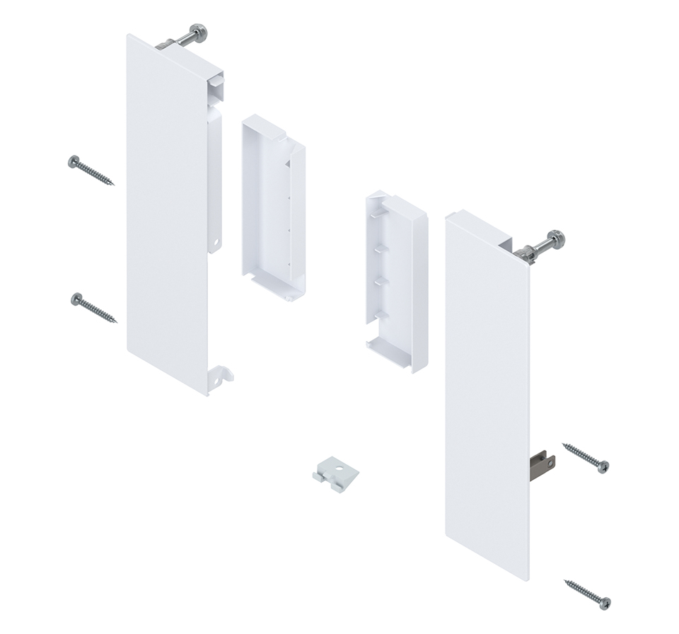 K-BLUM Merivobox, zásuvka E boxcap 600mm/40kg, bílá, vnitřní, reling