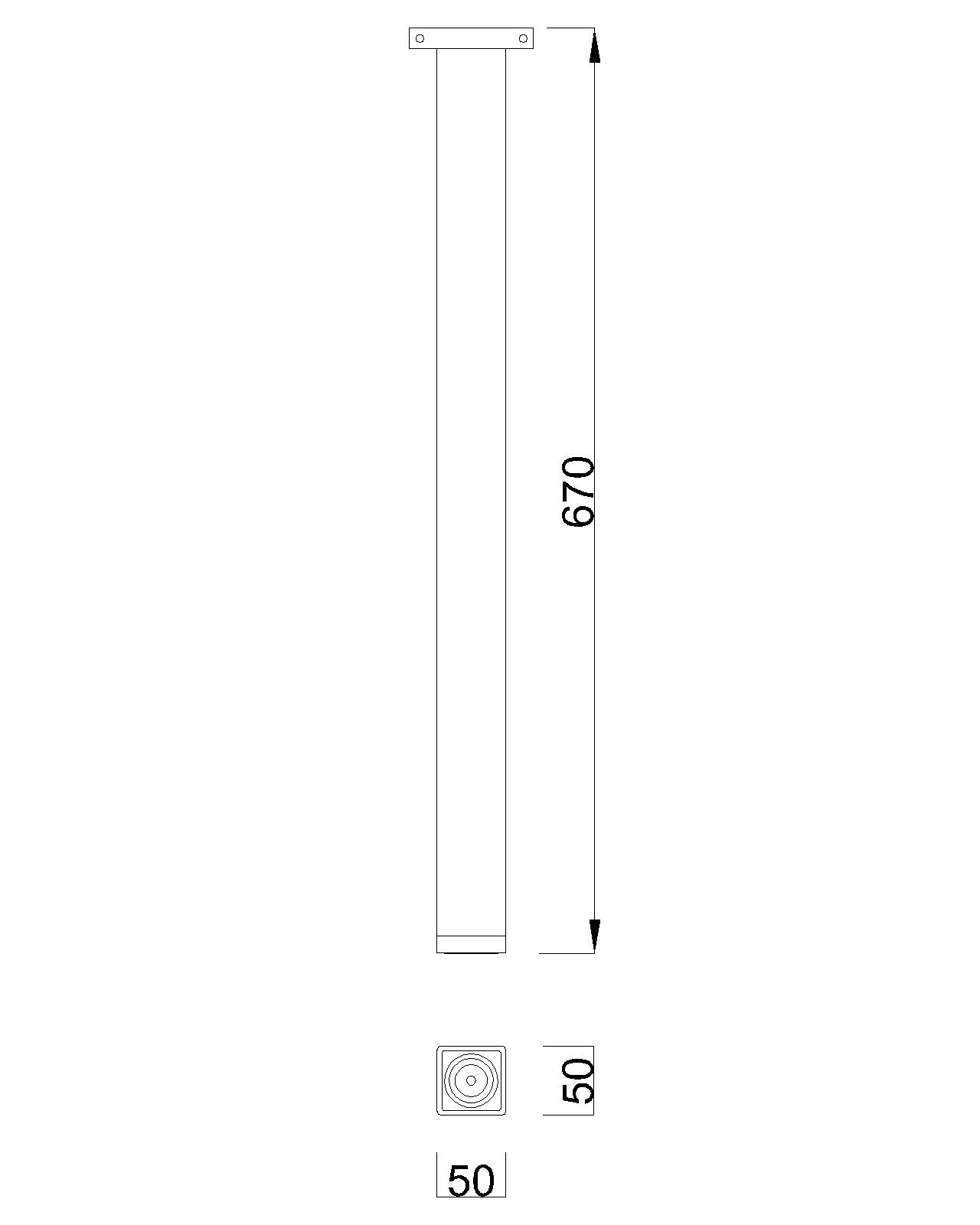 MILADESIGN noha k středovému příčníku Mobi-Q MQ957/55-N stříbrná